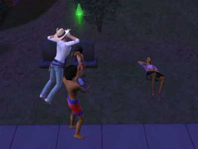 а это зверски мною убитая садовница, которая теперь по ночам пугает моих симов )))