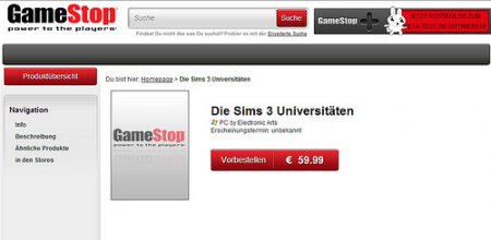 Еще одно подтверждение дополнения The Sims 3 Университет