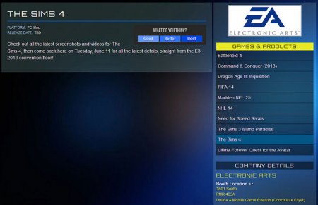 The Sims 4 на выставке E3