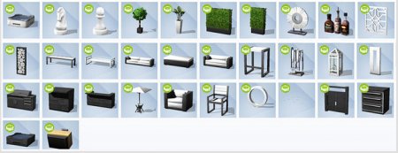 Предметы в каталоге The Sims 4 Внутренний дворик