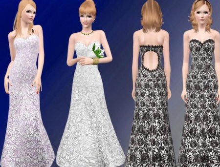 Свадебное платье для молодых симок (Sims 3)