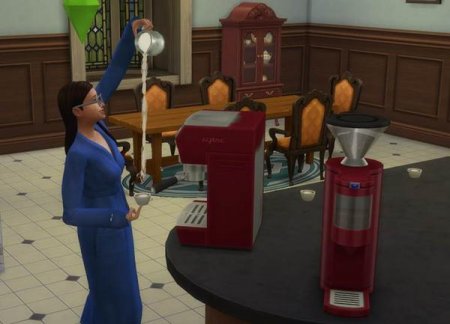 Эспрессо-машина в дополнении The Sims 4 Веселимся вместе
