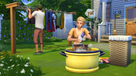 Стирайте грязную одежду с «The Sims 4 День стирки — Каталог»!