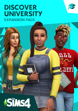 Официальные рендеры, бокс-арт, иконка дополнения "The Sims 4 В университете"