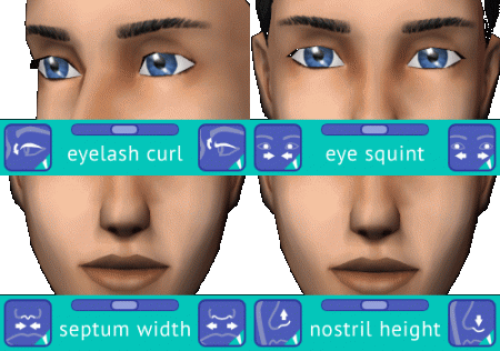 20 лицевых слайдеров для Симс 2