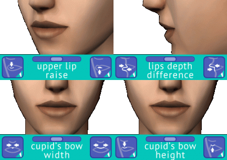 20 лицевых слайдеров для Симс 2