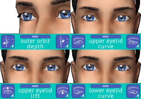 24 лицевых слайдера для Симс 2