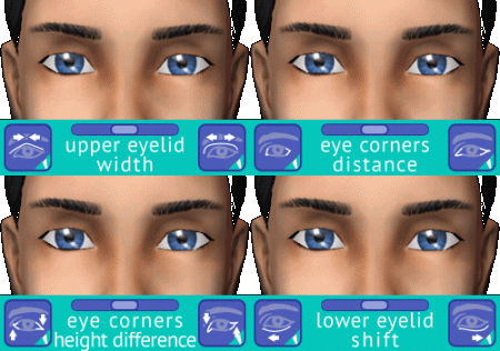 24 лицевых слайдера для Симс 2